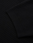 Men's knitted unbuttoned polo shirt - black V3 OM-POSS-0157