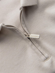Men's polo shirt with zippered collar - ash V2 OM-POSS-0132