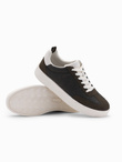 Old-school men's sneakers on thick sole - dark brown V3 OM-FOSL-0170