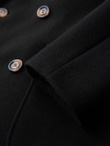 Men's double-breasted coat with decorative buttons - black V2 OM-COWC-0137
