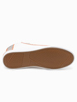 Męskie buty trampki z kontrastującymi elementami - białe V1 OM-FOTH-0140