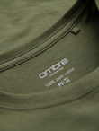 T-shirt męski klasyczny bawełniany BASIC - khaki V6 OM-TSBS-0236