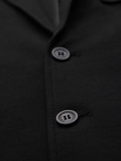Men's SLIM knit jacket with subtle texture - black V2 OM-BLZB-0101