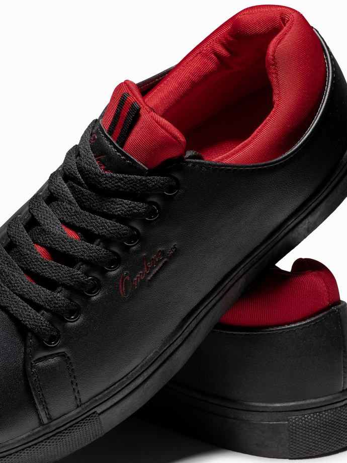 Półbuty męskie sneakersy - czarne V1 T333