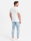 Men's printed cotton t-shirt California - white V1 OM-TSPT-0128