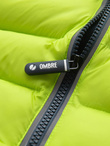 Men's quilted nylon sports style jacket - lime green V4 OM-JALP-0185