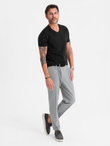 BASIC men's classic cotton T-shirt with a crew neckline - black V1 OM-TSBS-0237