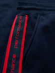 Men's sports jogger pants with stripes - navy blue V3 OM-PASK-0284
