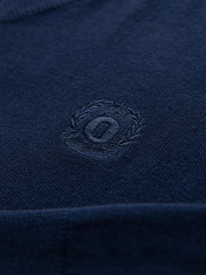 Elegant men's sweater with a v-neck - navy blue V22 OM-SWBS-0107