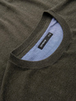 Classic men's sweater with round neckline - black V2 OM-SWBS-0106