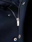 Men's insulated coat with hood and concealed zipper - black V1 OM-COWC-0110