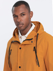 Men's parka jacket with cargo pockets - mustard V3 OM-JANP-22FW-004