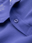 BASIC men's single color pique knit polo shirt - purple V12 OM-POBS-0100