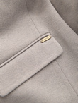 Men's melange rayon jacket with stand-up collar - beige melange V3 OM-BLZB-0131