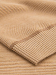 Men's cotton sweater with patch and raglan sleeves - brown V4 OM-SWSW-0121