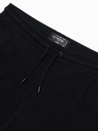 Men's knit shorts with elastic waistband - black V2 OM-SRCS-0107