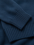 Męski golf sweter z dzianiny – ciemnoniebieski V2 OM-SWTN-0163