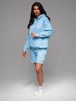Unisex sweat shorts with drawstring waist - blue V8 OU-SRBC-0101