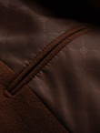 Men's casual blazer with decorative buttons on cuffs - chocolate brown V1 OM-BLZB-0118