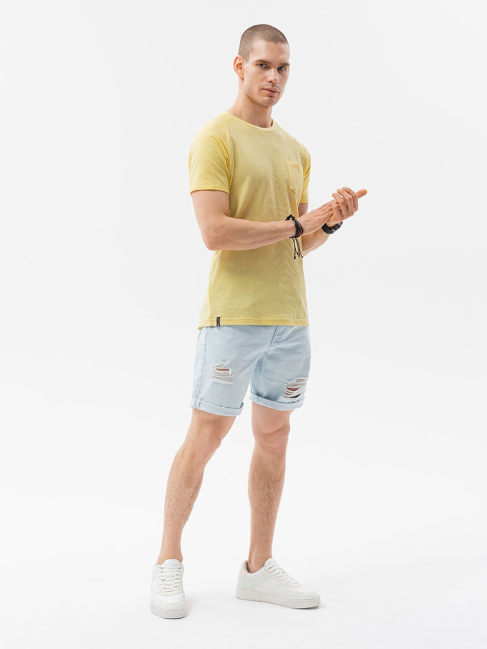 Men's plain t-shirt - yellow S1182