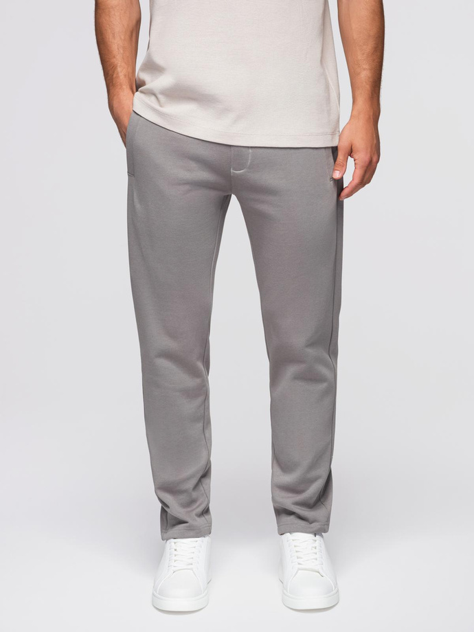 Men's sweatpants with unlined leg - gray V8 OM-PABS-0206