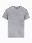 Cotton t-shirt printed on chest and back - gray V1 OM-TSWT-0201