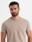Classic BASIC men's cotton T-shirt - sand V11 OM-TSBS-0236