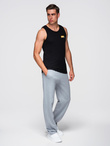 Męski bawełniany tank top z nadrukiem Summer Vibe – czarny V1 OM-TSTT-0191