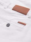 Men's denim classic shorts with rolled up leg - white V1 OM-SRDS-0162