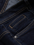 Men's denim shorts with rolled up legs - navy blue V1 OM-SRDS-0134