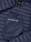 Men's quilted bagged jacket - navy blue V1 OM-JALP-0156