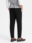 Men's REGULAR FIT chino pants with elastic waistband - black V4 OM-PACP-0157