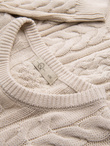 Knitted monochrome men's viscose cardigan - navy blue V1 OM-SWCD-0126 