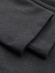 Men's knitted pants with elastic waistband - dark grey V2 OM-PACP-0116