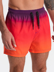 Men's swimming trunks ombre effect - orange V17 OM-SRBS-0125