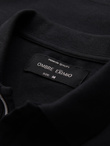 Men's polo shirt with zip neckline - black V6 OM-POSS-0148