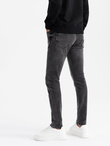 Dopasowane jeansowe męskie spodnie SLIM FIT z elastanem – grafitowe V3 OM-PADP-0214