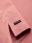 Men's collarless polo shirt - pink V7 OM-TSCT-0156