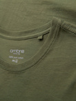 BASIC men's classic cotton T-shirt - khaki V6 OM-TSBS-0236