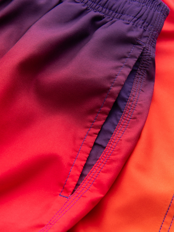 Men's swimming trunks ombre effect - orange V17 OM-SRBS-0125