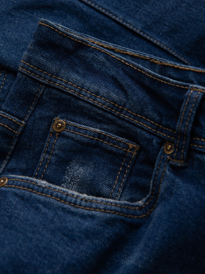 Spodnie męskie jeansowe SKINNY FIT - niebieskie P1060