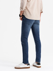 Dopasowane męskie spodnie jeansowe SLIM FIT z elastanem – niebieskie V1 OM-PADP-0214