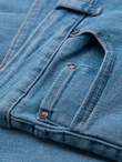 Klasyczne męskie spodnie jeansy SLIM FIT z elastanem – jasnoniebieskie V2 OM-PADP-0216
