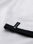 Męski t-shirt bawełniany z kapturem – biały V1 OM-TSCT-0256