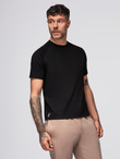 Męska koszulka COMFORT FIT z raglanowym rękawem – czarna V2 OM-TSCT-0240