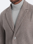 Men's lightweight single-breasted coat - light brown V4 OM-COWC-0104