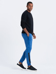 Men's sweatpants with stitching - blue V8 OM-PASK-0137