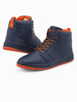Men's insulated sneakers ankle boots - navy blue V3 OM-FOSH-0123