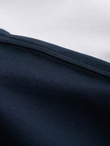 Men's tricolor T-shirt with wide stripes - navy blue and white V1 OM-TSCT-0152