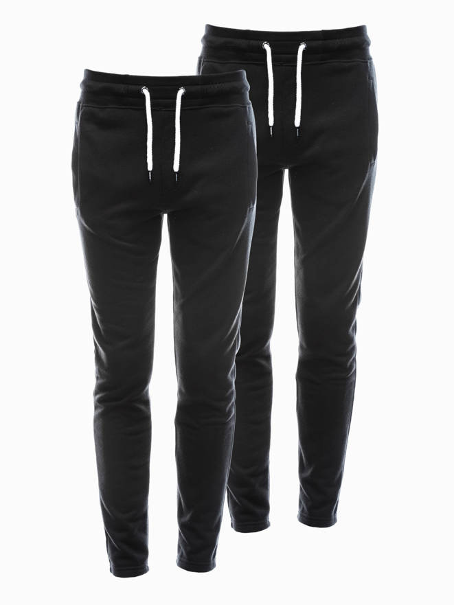 BASIC men's sweatpants set - 2 pak black V5 Z38